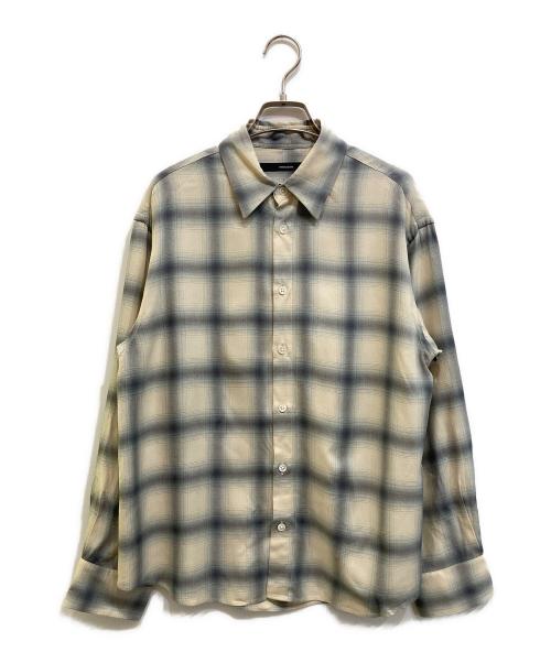 FRAMeWORK（フレームワーク）FRAMeWORK (フレームワーク) レーヨンチェックシャツ ブルー×アイボリー サイズ:下記参照の古着・服飾アイテム