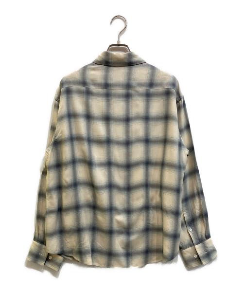 FRAMeWORK（フレームワーク）FRAMeWORK (フレームワーク) レーヨンチェックシャツ ブルー×アイボリー サイズ:下記参照の古着・服飾アイテム