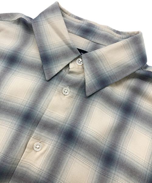 FRAMeWORK（フレームワーク）FRAMeWORK (フレームワーク) レーヨンチェックシャツ ブルー×アイボリー サイズ:下記参照の古着・服飾アイテム
