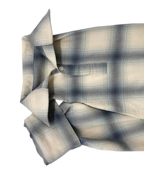 FRAMeWORK（フレームワーク）FRAMeWORK (フレームワーク) レーヨンチェックシャツ ブルー×アイボリー サイズ:下記参照の古着・服飾アイテム