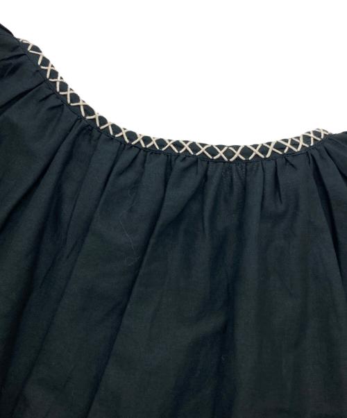 merlette（マーレット）merlette (マーレット) NES DRESS コットン ギャザー ティアード ワンピース ブラック サイズ:-の古着・服飾アイテム