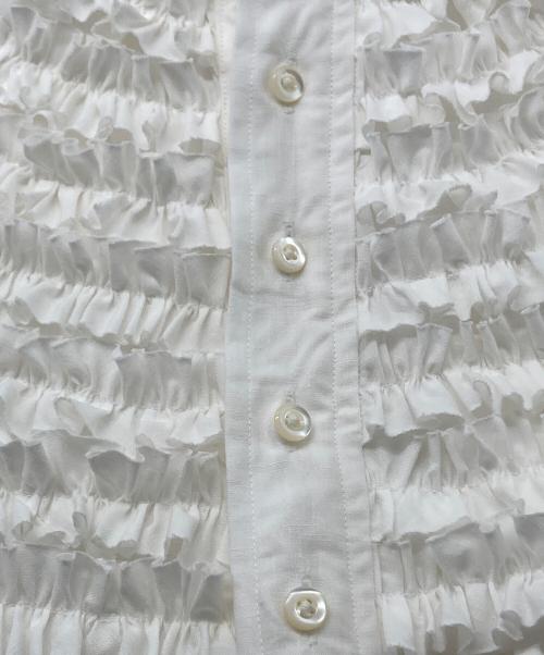 SCYE（サイ）SCYE (サイ) DRAWER (ドゥロワー) 別注ピコフリルブラウス ホワイト サイズ:38の古着・服飾アイテム