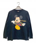DISNEYディズニー）の古着「90s両面ミッキーカットソー」｜ブラック
