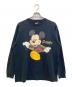 Disney（ディズニー）の古着「90s両面ミッキーカットソー」｜ブラック