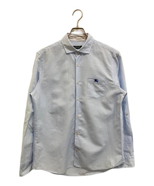 BURBERRY BLACK LABEL（バーバリーブラックレーベル）BURBERRY BLACK LABEL (バーバリーブラックレーベル) ホースマーク刺繍シャツ ブルー サイズ:3の古着・服飾アイテム