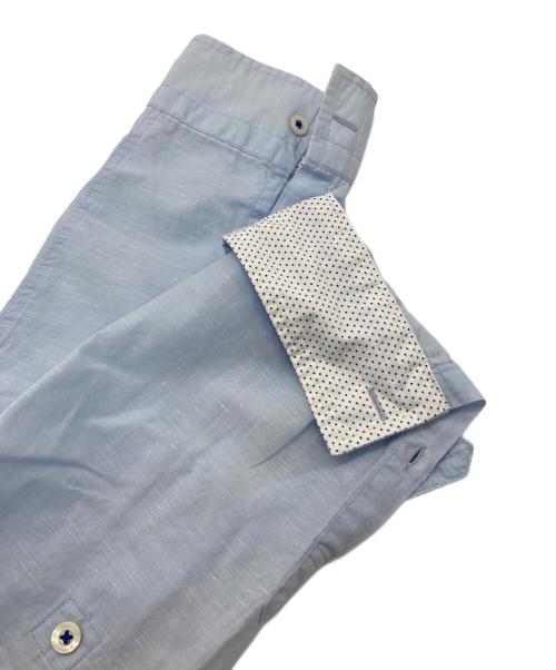 BURBERRY BLACK LABEL（バーバリーブラックレーベル）BURBERRY BLACK LABEL (バーバリーブラックレーベル) ホースマーク刺繍シャツ ブルー サイズ:3の古着・服飾アイテム