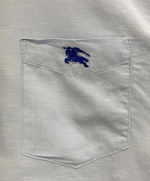BURBERRY BLACK LABEL（バーバリーブラックレーベル）BURBERRY BLACK LABEL (バーバリーブラックレーベル) ホースマーク刺繍シャツ ブルー サイズ:3の古着・服飾アイテム