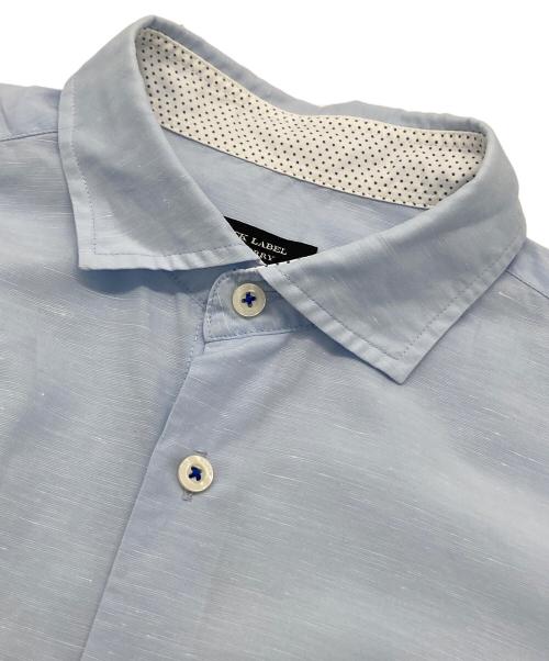 BURBERRY BLACK LABEL（バーバリーブラックレーベル）BURBERRY BLACK LABEL (バーバリーブラックレーベル) ホースマーク刺繍シャツ ブルー サイズ:3の古着・服飾アイテム