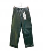 MM6 Maison Margielaエムエムシックスメゾンマルジェラ）の古着「フェイクレザーパンツ」｜グリーン