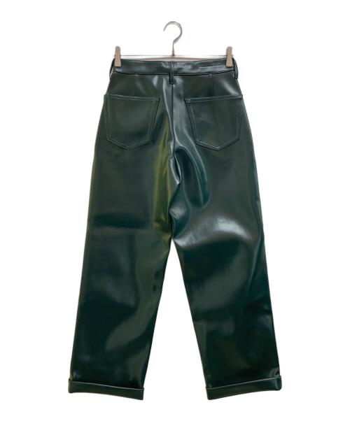 MM6 Maison Margiela（エムエムシックスメゾンマルジェラ）MM6 Maison Margiela (エムエムシックスメゾンマルジェラ) フェイクレザーパンツ グリーン サイズ:36の古着・服飾アイテム