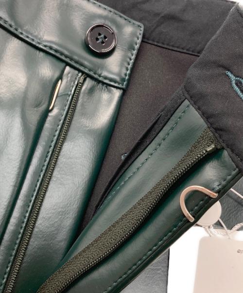 MM6 Maison Margiela（エムエムシックスメゾンマルジェラ）MM6 Maison Margiela (エムエムシックスメゾンマルジェラ) フェイクレザーパンツ グリーン サイズ:36の古着・服飾アイテム