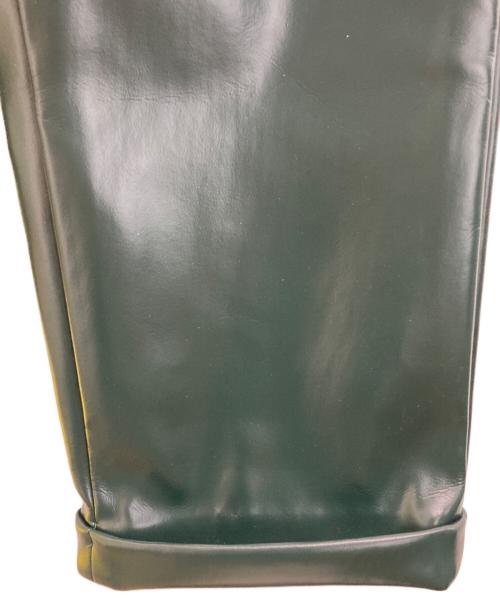 MM6 Maison Margiela（エムエムシックスメゾンマルジェラ）MM6 Maison Margiela (エムエムシックスメゾンマルジェラ) フェイクレザーパンツ グリーン サイズ:36の古着・服飾アイテム