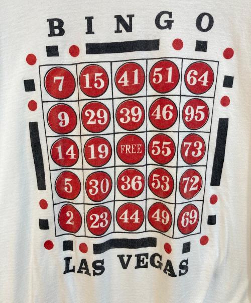 SHORT HILLS TEE（ショートヒルズティー）SHORT HILLS TEE (ショートヒルズティー) 90sBINGO TEE ホワイト サイズ:Lの古着・服飾アイテム
