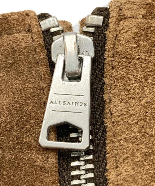 ALL SAINTS（オールセインツ）ALL SAINTS (オールセインツ) NEKO SUEDE BIKER JACKET ブラウン サイズ:Lの古着・服飾アイテム