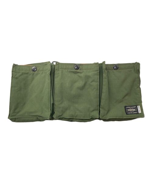 PORTER（ポーター）PORTER (ポーター) KAPTAIN SUNSHINE (キャプテンサンシャイン) マルチポケットボディーバッグ オリーブの古着・服飾アイテム