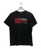 A BATHING APEアベイシングエイプ）の古着「BAPE HEADS SHOWtシャツ」｜ブラック