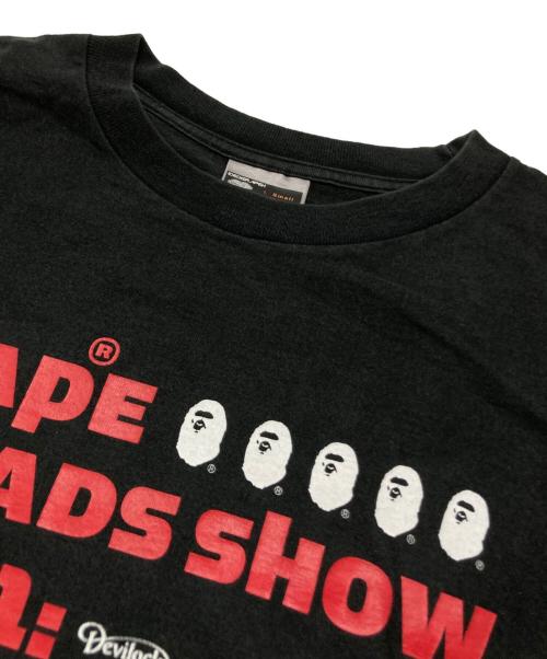 A BATHING APE（アベイシングエイプ）A BATHING APE (アベイシングエイプ) BAPE HEADS SHOWtシャツ ブラック サイズ:Lの古着・服飾アイテム