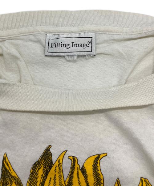 FITTING IMAGE（フィッティング・イメージ）FITTING IMAGE (フィッティング・イメージ) 90sサンフラワー Tシャツ ホワイト サイズ:-の古着・服飾アイテム