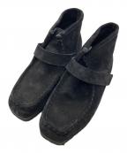 MAISON SPECIALメゾンスペシャル）の古着「レープソールスウェードベルクロモカシンシューズ」｜ブラック