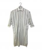 MaxMaraマックスマーラ）の古着「ストライプシャツワンピース」｜ブルー×ホワイト