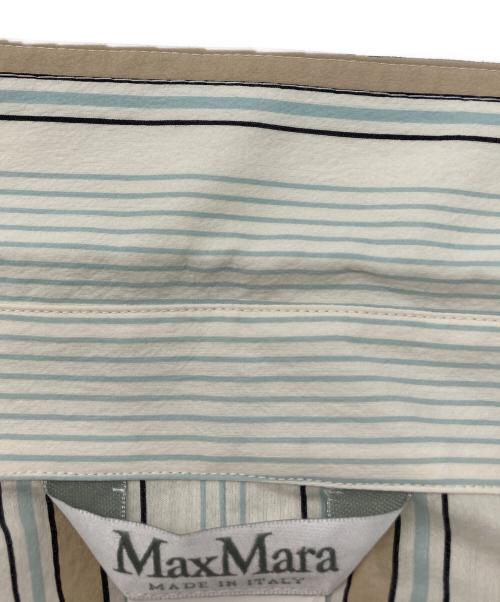 MaxMara（マックスマーラ）MaxMara (マックスマーラ) ストライプシャツワンピース ブルー×ホワイト サイズ:40の古着・服飾アイテム