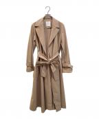 ESTNATIONエストネーション）の古着「タスランポリエステルトレンチコート」｜ベージュ