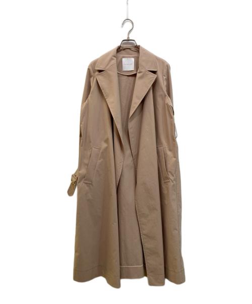ESTNATION（エストネーション）ESTNATION (エストネーション) タスランポリエステルトレンチコート ベージュ サイズ:36の古着・服飾アイテム