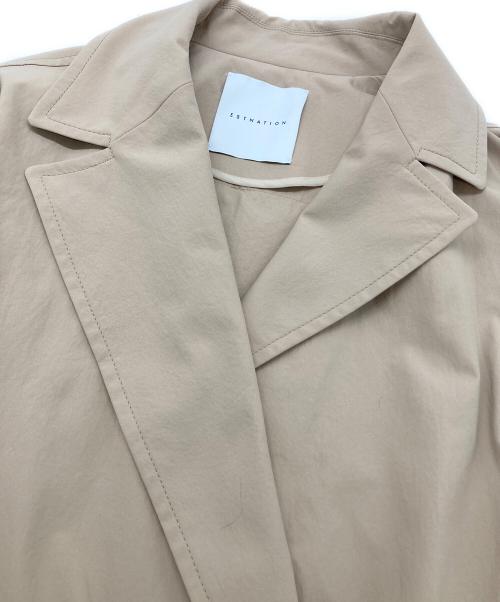 ESTNATION（エストネーション）ESTNATION (エストネーション) タスランポリエステルトレンチコート ベージュ サイズ:36の古着・服飾アイテム