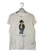 POLO RALPH LAURENポロ・ラルフローレン）の古着「ダメージ加工ポロベアプリントTシャツ」｜ホワイト