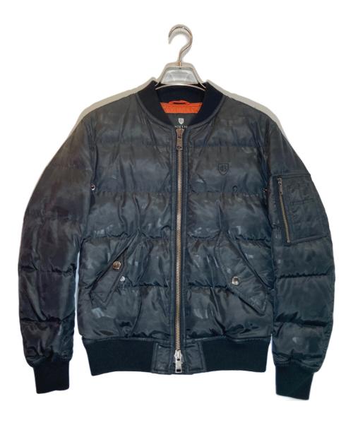 BLACK LABEL CRESTBRIDGE（ブラックレーベル クレストブリッジ）BLACK LABEL CRESTBRIDGE (ブラックレーベル クレストブリッジ) MA-1ダウンジャケット ブラック サイズ:SIZE Mの古着・服飾アイテム
