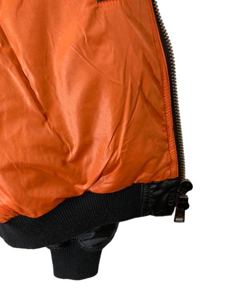 BLACK LABEL CRESTBRIDGE（ブラックレーベル クレストブリッジ）BLACK LABEL CRESTBRIDGE (ブラックレーベル クレストブリッジ) MA-1ダウンジャケット ブラック サイズ:SIZE Mの古着・服飾アイテム