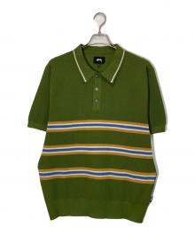 stussy（ステューシー）の古着「ニットポロシャツ」｜グリーン