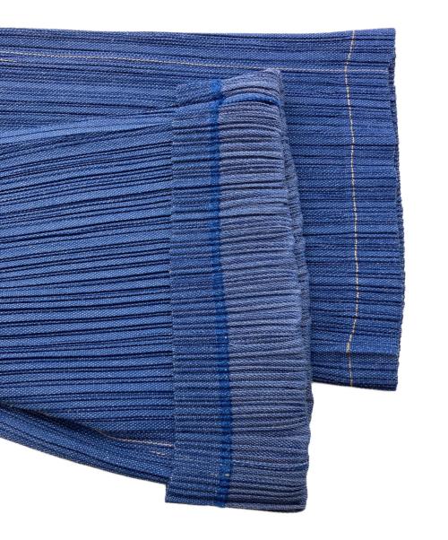 PLEATS PLEASE（プリーツプリーズ）PLEATS PLEASE (プリーツプリーズ) デニムデザインプリーツパンツ ブルー サイズ:2の古着・服飾アイテム