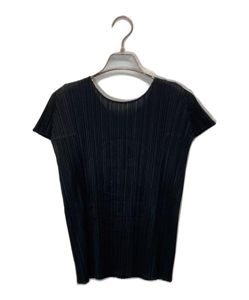 PLEATS PLEASE（プリーツプリーズ）PLEATS PLEASE (プリーツプリーズ) オレンジジュースプリーツブラウス ブラック サイズ:3の古着・服飾アイテム