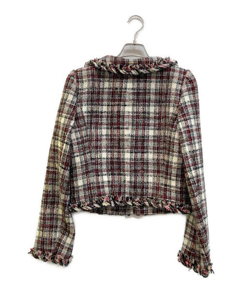 TO BE CHIC（トゥービーシック）TO BE CHIC (トゥービーシック) ツイードセットアップ レッド×ブラック サイズ:SIZE 42の古着・服飾アイテム