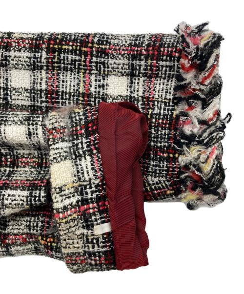 TO BE CHIC（トゥービーシック）TO BE CHIC (トゥービーシック) ツイードセットアップ レッド×ブラック サイズ:SIZE 42の古着・服飾アイテム