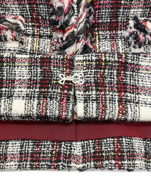 TO BE CHIC（トゥービーシック）TO BE CHIC (トゥービーシック) ツイードセットアップ レッド×ブラック サイズ:SIZE 42の古着・服飾アイテム