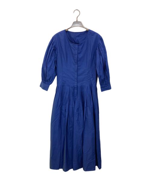 merlette（マーレット）Merlette (マーレット) MONTAGUE コットン ギャザーミディワンピース ブルー サイズ:XSの古着・服飾アイテム