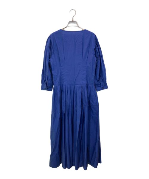 merlette（マーレット）Merlette (マーレット) MONTAGUE コットン ギャザーミディワンピース ブルー サイズ:XSの古着・服飾アイテム