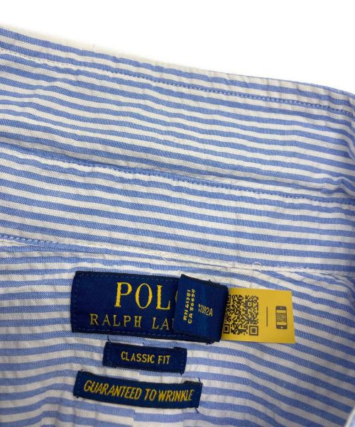 POLO RALPH LAUREN（ポロ・ラルフローレン）POLO RALPH LAUREN (ポロ・ラルフローレン) シアサッカーS/Sシャツ ブルー×ホワイト サイズ:Sの古着・服飾アイテム