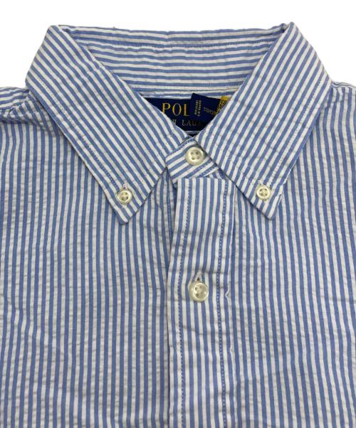 POLO RALPH LAUREN（ポロ・ラルフローレン）POLO RALPH LAUREN (ポロ・ラルフローレン) シアサッカーS/Sシャツ ブルー×ホワイト サイズ:Sの古着・服飾アイテム