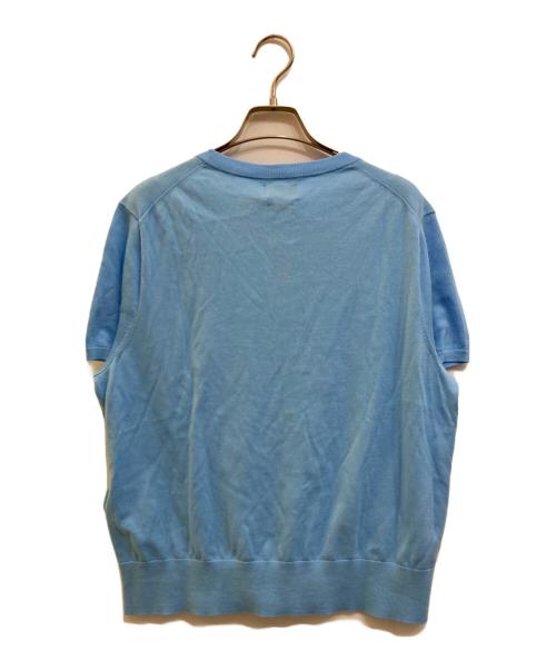 POLO RALPH LAUREN（ポロ・ラルフローレン）POLO RALPH LAUREN (ポロ・ラルフローレン) ピマコットンS/Sカーディガン ブルー サイズ:Ｌの古着・服飾アイテム