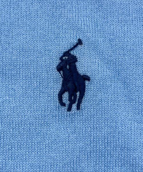 POLO RALPH LAUREN（ポロ・ラルフローレン）POLO RALPH LAUREN (ポロ・ラルフローレン) ピマコットンS/Sカーディガン ブルー サイズ:Ｌの古着・服飾アイテム