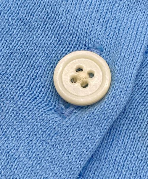 POLO RALPH LAUREN（ポロ・ラルフローレン）POLO RALPH LAUREN (ポロ・ラルフローレン) ピマコットンS/Sカーディガン ブルー サイズ:Ｌの古着・服飾アイテム