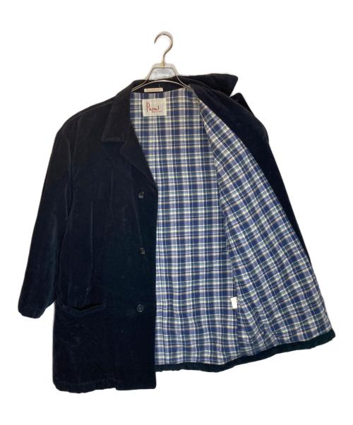 PAPAS（パパス）PAPAS (パパス) 裏チェックコーデュロイコート ネイビー サイズ:SIZE Lの古着・服飾アイテム