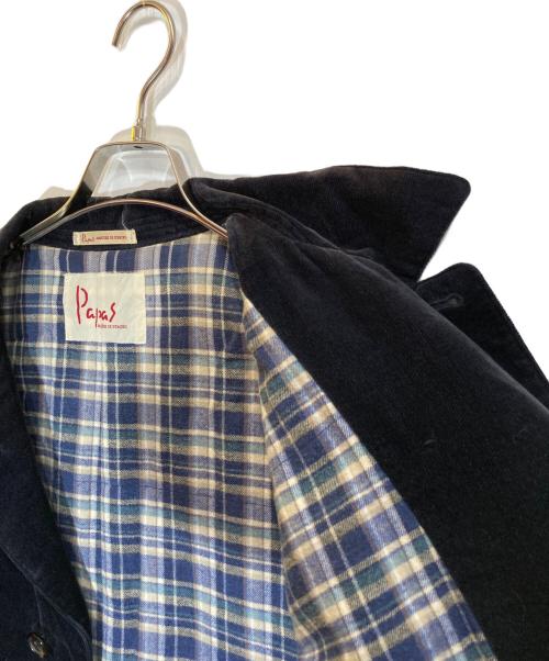 PAPAS（パパス）PAPAS (パパス) 裏チェックコーデュロイコート ネイビー サイズ:SIZE Lの古着・服飾アイテム