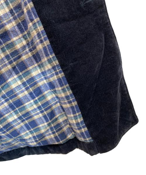 PAPAS（パパス）PAPAS (パパス) 裏チェックコーデュロイコート ネイビー サイズ:SIZE Lの古着・服飾アイテム