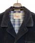 中古・古着 PAPAS (パパス) 裏チェックコーデュロイコート ネイビー サイズ:SIZE L：5000円