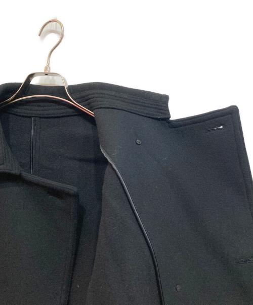 FRAMeWORK（フレームワーク）FRAMeWORK (フレームワーク) Super 100ダブルクロスPコート ブラック サイズ:38の古着・服飾アイテム