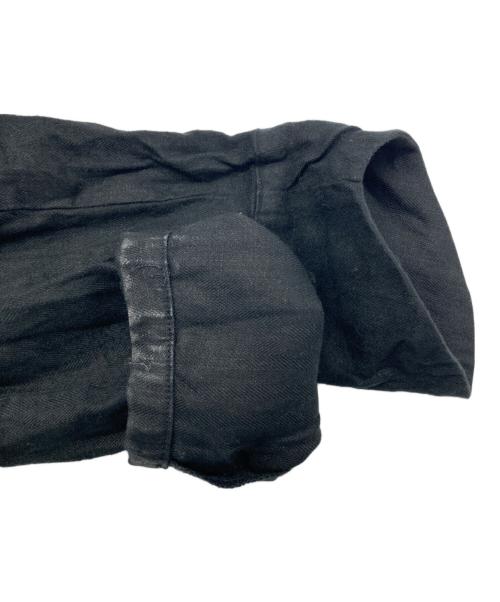 nest Robe（ネストローブ）nest Robe (ネストローブ) ダブルカラーリネンジャケット ブラック サイズ:下記参照の古着・服飾アイテム